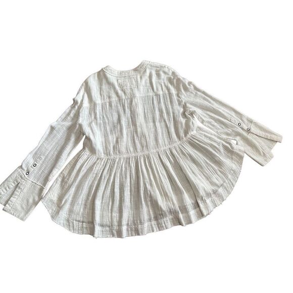 NEW Free People Miles Away Babydoll‎ Top in White sz S - Picture 5 of 12